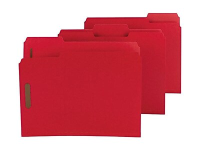 Smead Pressboard Classification Folders with SafeSHIELD Fasteners, 1/3-Cut Tab, Letter Size, Bright