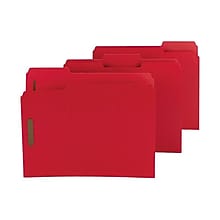 Smead Pressboard Classification Folders with SafeSHIELD Fasteners, 1/3-Cut Tab, Letter Size, Bright