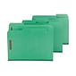 Smead Pressboard Classification Folders with SafeSHIELD Fasteners, 1/3-Cut Tab, Letter Size, Green, 25/Box (14938)