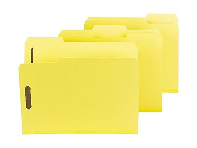Smead Reinforced Classification Folders, 1/3-Cut Tab, Letter Size, Yellow, 25/Box (14939)