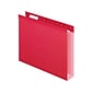 Pendaflex Hanging File Folders, 2" Expansion, Letter Size, Red, 25/Box (PFX 04152x2 RED)