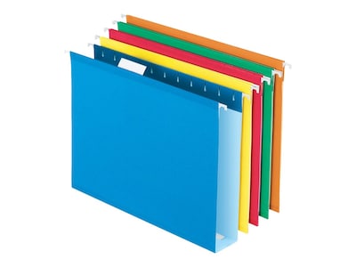 Pendaflex Box Bottom Hanging File Folders, Letter Size, Assorted Colors, 25/Box (PFX 04152x2 ASST)