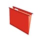 Pendaflex SureHook Reinforced Hanging File Folders, 5-Tab, Letter Size, Red, 20/Box (PFX 6152 1/5 RED)