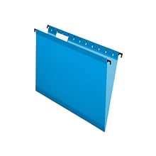 Pendaflex SureHook Reinforced Hanging File Folders, 5-Tab, Letter Size, Blue, 20/Box (PFX 6152 1/5 B