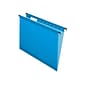 Pendaflex SureHook Reinforced Hanging File Folders, 5-Tab, Letter Size, Blue, 20/Box (PFX 6152 1/5 BLU)