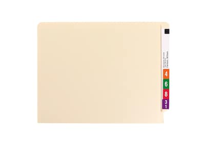 Smead End Tab Classification Folders, Shelf-Master Reinforced Straight-Cut Tab, Letter Size, Manila, 50/Box (34160)