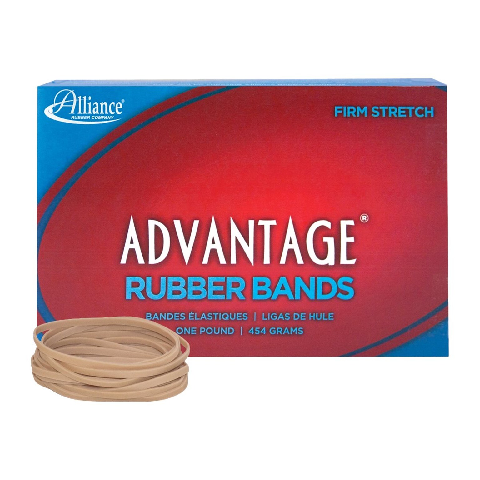 Alliance Rubber Advantage Multi-Purpose #33 Rubber Bands, 3.5 x 0.125, Natural Crepe, 600/Pack (26335)
