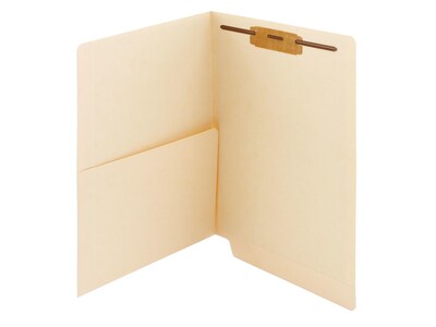 Smead End Tab Classification Folders, Straight-Cut Tab, Letter Size, Manila, 50/Box (34100)