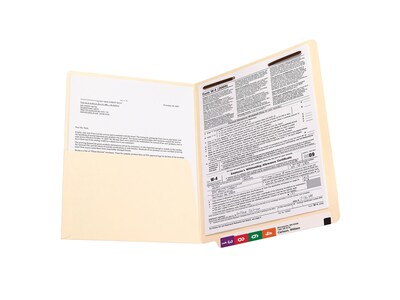 Smead End Tab Classification Folders, Straight-Cut Tab, Letter Size, Manila, 50/Box (34100)