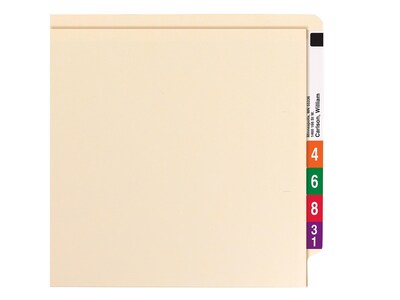 Smead End Tab Classification Folders, Straight-Cut Tab, Letter Size, Manila, 50/Box (34100)