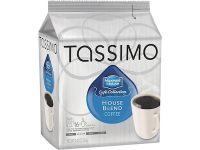 Maxwell House House Blend Tassimo Discs Coffee, Medium Roast, 16/Box (01306)