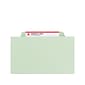 Smead Recycled Pressboard Classification Folders with SafeSHIELD Fasteners, 2/5-Cut Tab, Legal Size, Gray/Green, 25/Box (19982)