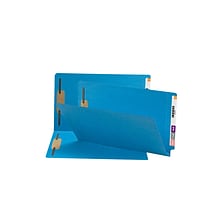 Smead End Tab Classification Folders, Shelf-Master Reinforced Straight-Cut Tab, Legal Size, Blue, 50