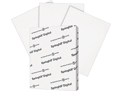 Springhill Digital 90 lb. Paper, 8.5 x 11, White, 250 Sheets/Pack (015101)
