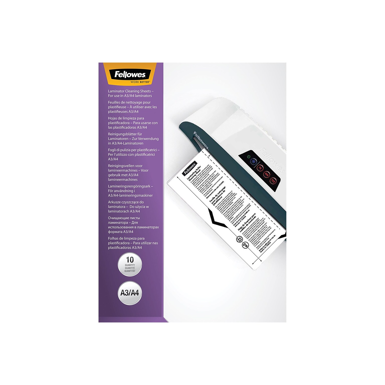 Fellowes Laminating Sheets, Letter Size, 10/Pack (FEL5320603)