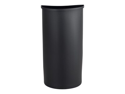 Safco Trash Can w/Lid, Black Steel, 12.5 Gal. (9940BL)