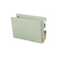 Smead End Tab Classification Folders with SafeSHIELD Fasteners, Legal Size, Gray/Green, 25/Box (37725)