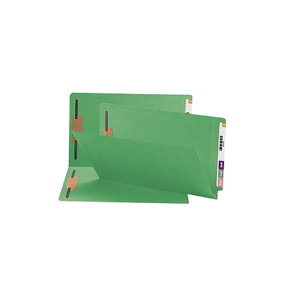 Smead End Tab Classification Folders, Shelf-Master Reinforced Straight-Cut Tab, Legal Size, Green, 50/Box (28140)