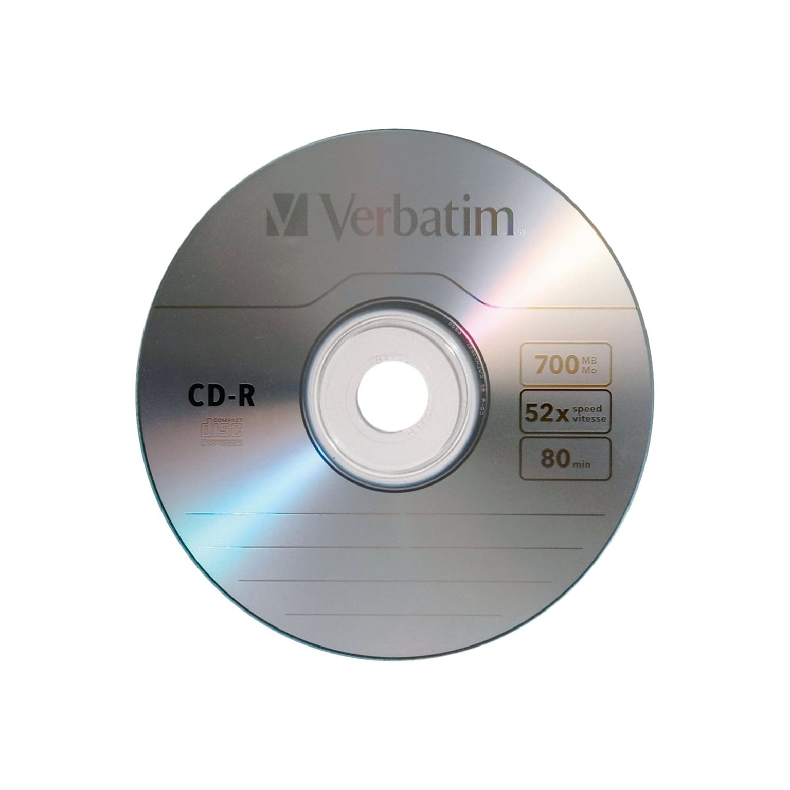 Verbatim 94554 52x CD-R, Gray, 100/Pack