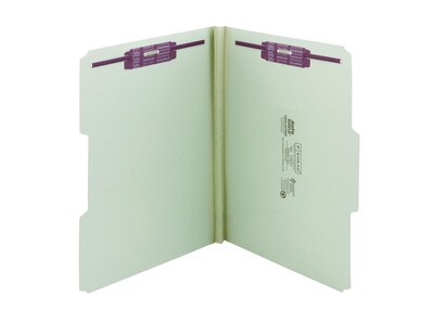 Smead Pressboard Classification Folders with SafeSHIELD Fasteners, 1/3-Cut Tab, Letter Size, Gray/Gr