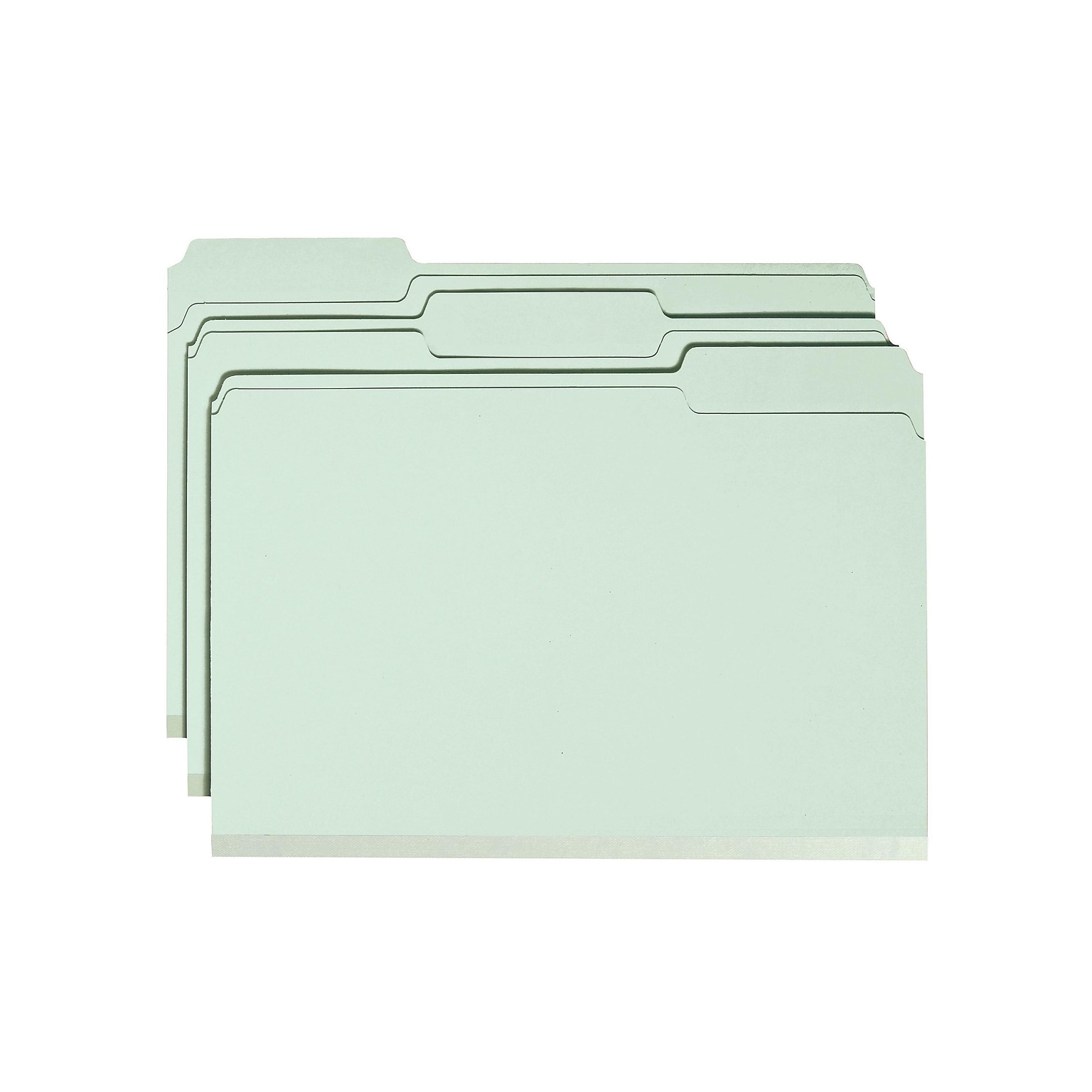 Smead Pressboard Classification Folders with SafeSHIELD Fasteners, 1/3-Cut Tab, Legal Size, Gray/Green, 25/Box (19934)