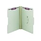 Smead Pressboard Classification Folders with SafeSHIELD Fasteners, 1/3-Cut Tab, Legal Size, Gray/Green, 25/Box (19934)