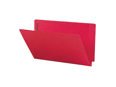 Smead End Tab Classification Folders, Shelf-Master Reinforced Straight-Cut Tab, Legal Size, Red, 50/