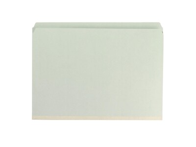 Smead 60% Recycled Pressboard Classification Folders, Straight-Cut Tab, Legal Size, Gray/Green, 25/Box