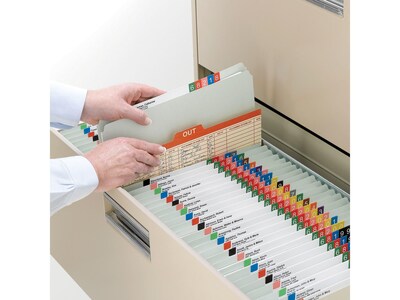 Smead 60% Recycled Pressboard Classification Folders, Straight-Cut Tab, Legal Size, Gray/Green, 25/Box