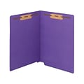 Smead WaterShed/CutLess End Tab File Folders, Reinforced Straight-Cut Tab, Letter Size, Purple, 50/Box (25550)