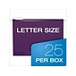 Pendaflex Reinforced Hanging File Folders, 1/5 Tab, Letter Size, Violet, 25/Box (PFX 4152 1/5 VIO)