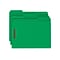 Smead Fastener File Folders, 2 Fasteners, Reinforced 1/3-Cut Tab, Letter Size, Green, 50/Box (12140)