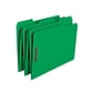 Smead Fastener File Folders, 2 Fasteners, Reinforced 1/3-Cut Tab, Letter Size, Green, 50/Box (12140)