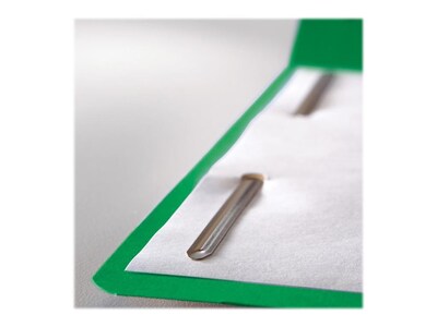 Smead Fastener File Folders, 2 Fasteners, Reinforced 1/3-Cut Tab, Letter Size, Green, 50/Box (12140)