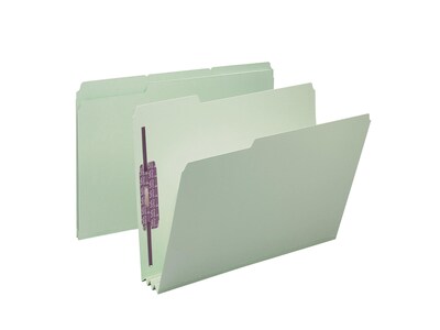 Smead Pressboard Classification Folders with SafeSHIELD Fasteners, 1/3-Cut Tab, Letter Size, Gray/Gr