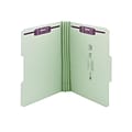 Smead Pressboard Classification Folders with SafeSHIELD Fasteners, 1/3-Cut Tab, Legal Size, Gray/Gre