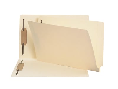 Smead 100% Recycled End Tab Classification Folders, Shelf-Master Reinforced Straight-Cut Tab, Legal Size, Manila, 50/Box (37160)