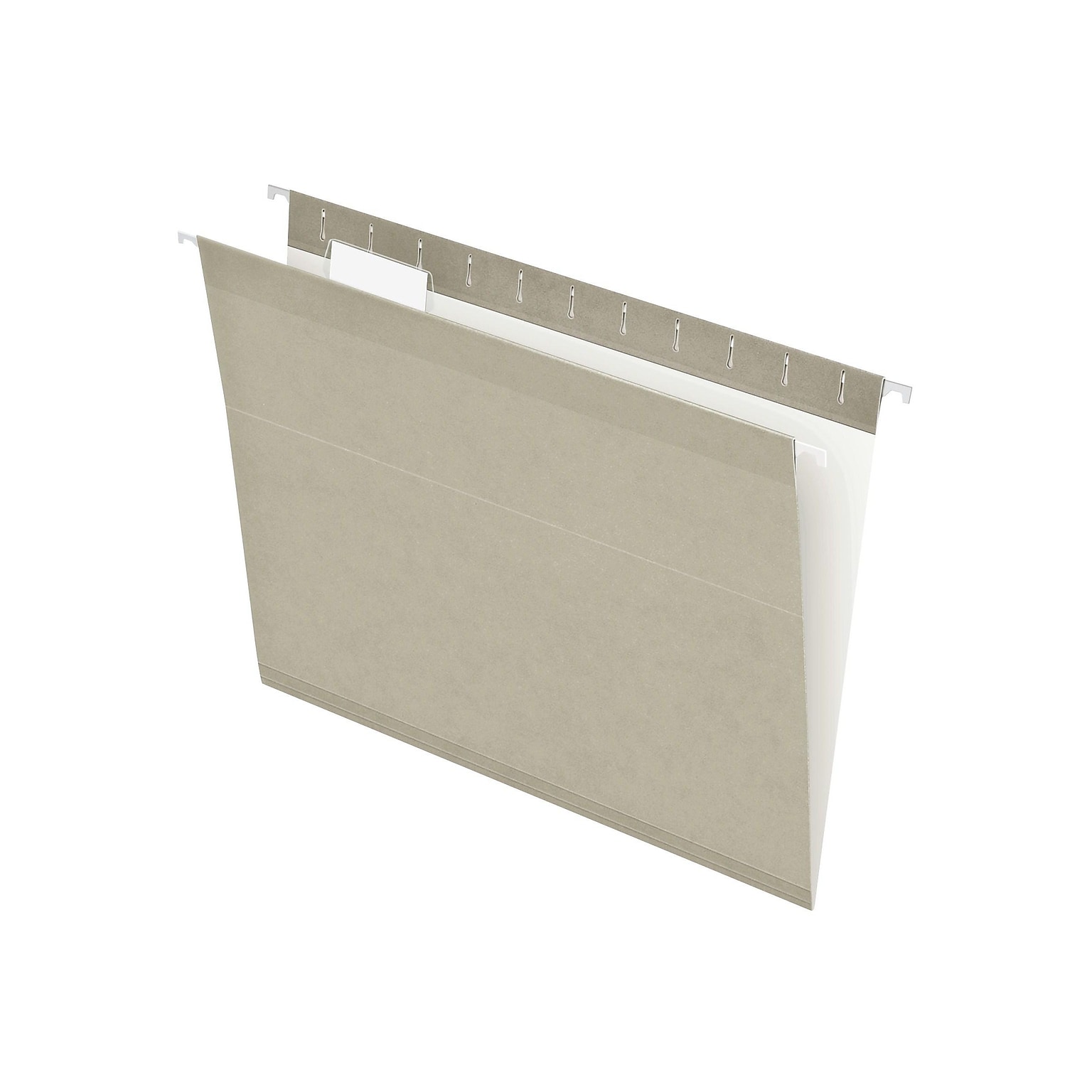 Pendaflex Reinforced Hanging File Folders, 1/5 Tab, Letter Size, Gray, 25/Box (PFX 4152 1/5 GRA)