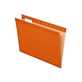 Pendaflex Reinforced Hanging File Folders, 1/5 Tab, Letter Size, Orange, 25/Box (PFX 4152 1/5 ORA)