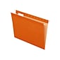 Pendaflex Reinforced Hanging File Folders, 1/5 Tab, Letter Size, Orange, 25/Box (PFX 4152 1/5 ORA)