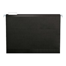 Pendaflex Reinforced Hanging File Folders, 1/5 Tab, Letter Size, Black, 25/Box (PFX 4152 1/5 BLA)