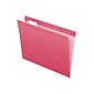 Pendaflex Reinforced Hanging File Folders, 1/5 Tab, Letter Size, Pink, 25/Box (PFX 4152 1/5 PIN)