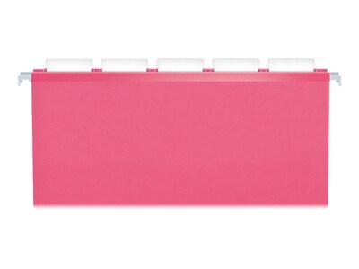 Pendaflex Reinforced Hanging File Folders, 1/5 Tab, Letter Size, Pink, 25/Box (PFX 4152 1/5 PIN)