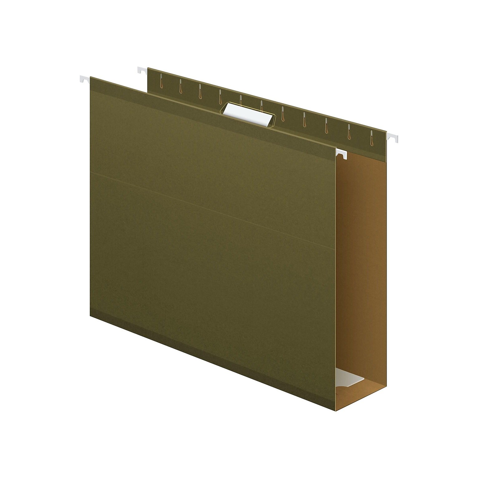 Pendaflex Reinforced Hanging File Folders, Extra Capacity, 5-Tab, Letter Size, Standard Green, 25/Box (PFX 04152x3)