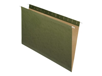 Pendaflex Reinforced Hanging File Folders with No Tabs, Legal - Green (25 Per Box)