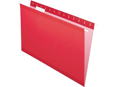 Pendaflex Recycled Hanging File Folders, Legal Size, Red, 25/Box (PFX 4153 1/5 RED)