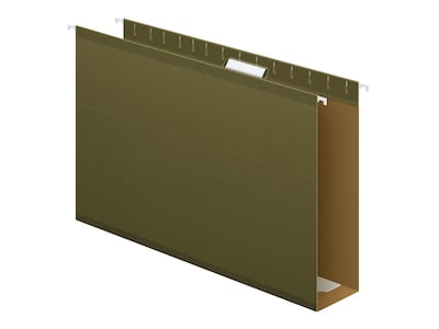 Pendaflex Reinforced Hanging File Folders, Extra Capacity, 5-Tab, Legal Size, Standard Green, 25/Box