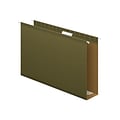 Pendaflex Reinforced Hanging File Folders, Extra Capacity, 5-Tab, Legal Size, Standard Green, 25/Box