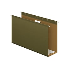 Pendaflex Reinforced Hanging File Folders, Extra Capacity, 5-Tab, Legal Size, Standard Green, 25/Box