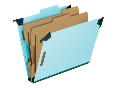 Pendaflex Classification Hanging File Folders, Letter Size, Light Blue, 10/Box (PFX 59252)